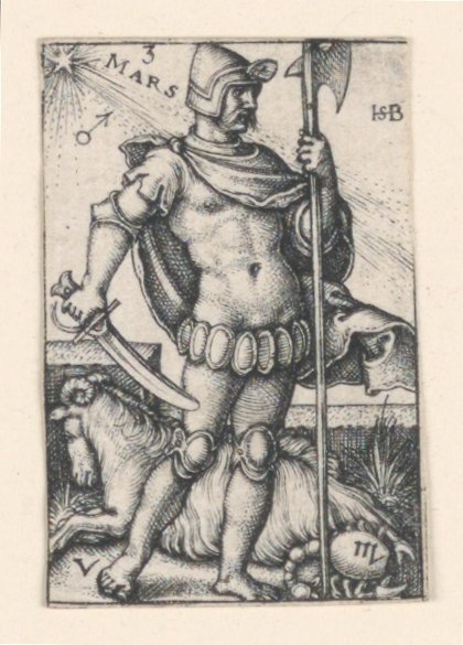 Mars, von Die Sieben Planeten von Hans Sebald Beham