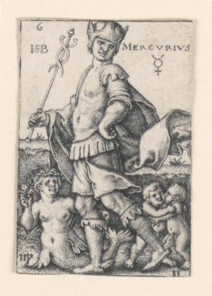 Merkur, aus Die sieben Planeten von Hans Sebald Beham