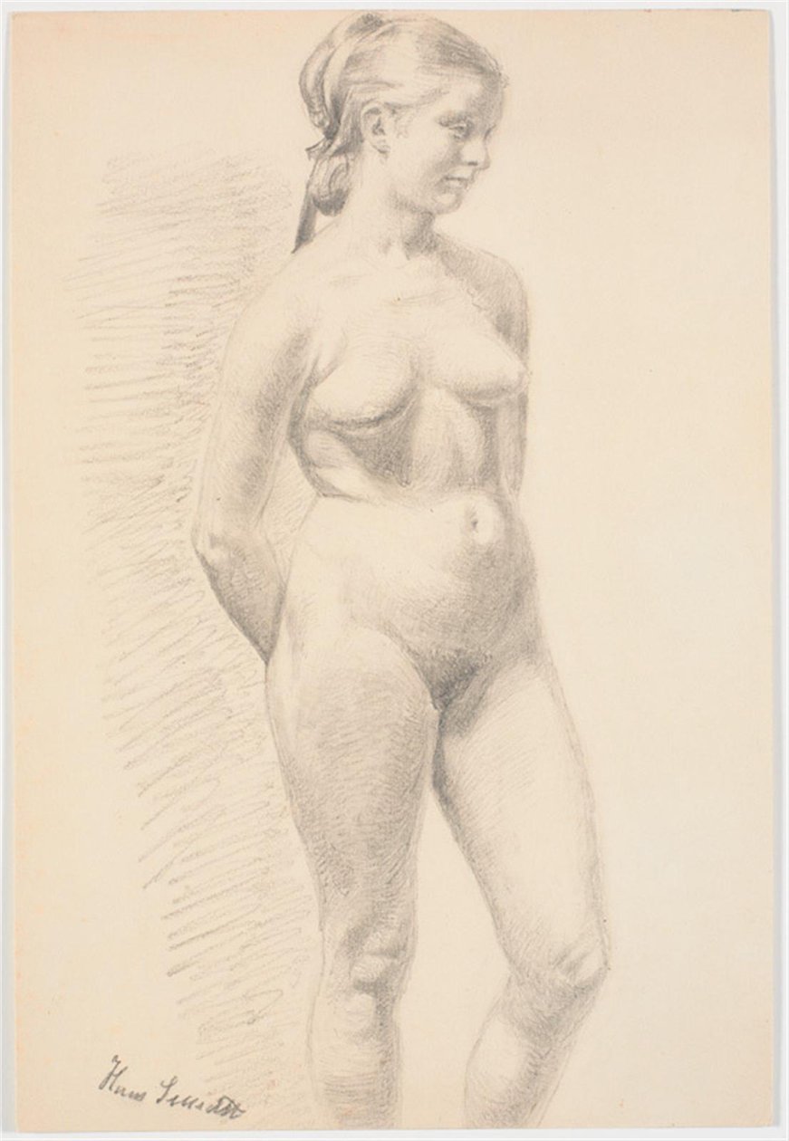 Stehendes weibliches Modell von Hans Smidth