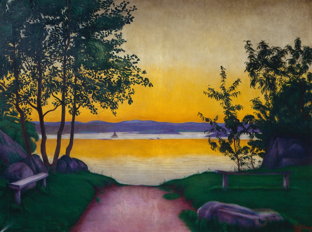 Abendstimmung, Viksfjorden von Harald Oscar Sohlberg