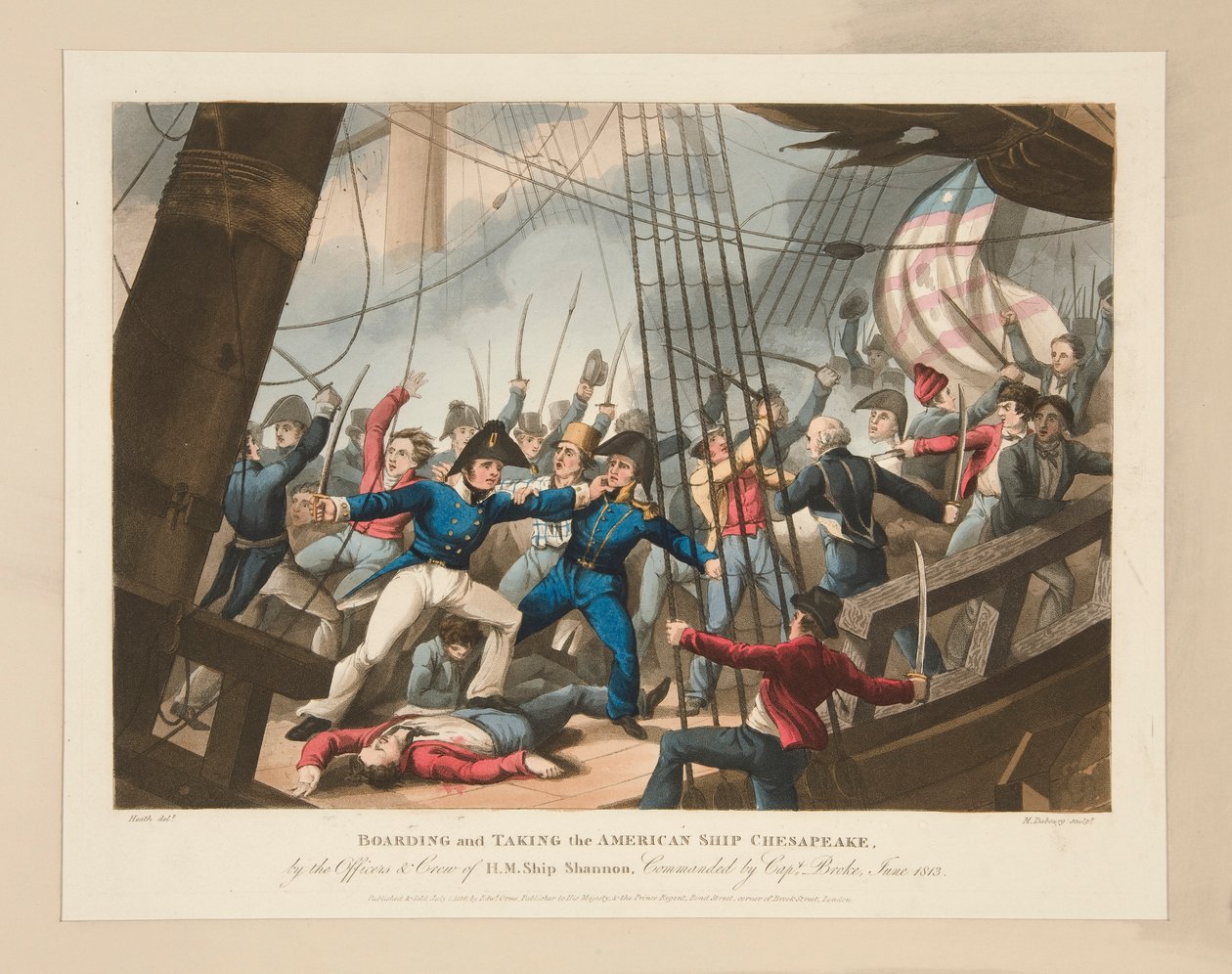 Entern und Erobern des amerikanischen Schiffs Chesapeake von Heath