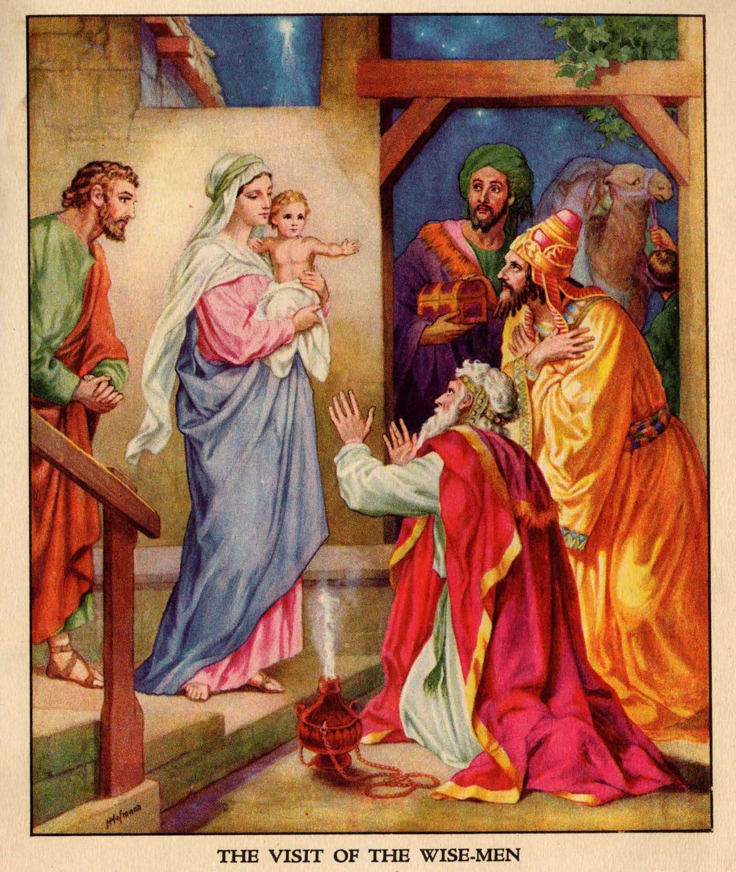 Geburt Jesu mit den Besuchern aus dem Morgenland von Heinrich Karl Hofmann