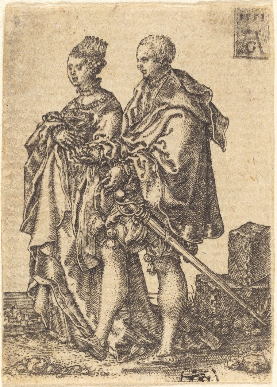 Tanzendes Paar, 1551 von Heinrich Aldegrever