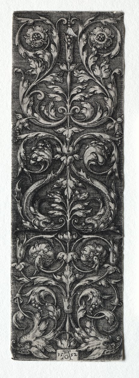 Ornamentdesign mit Fischen von Heinrich Aldegrever