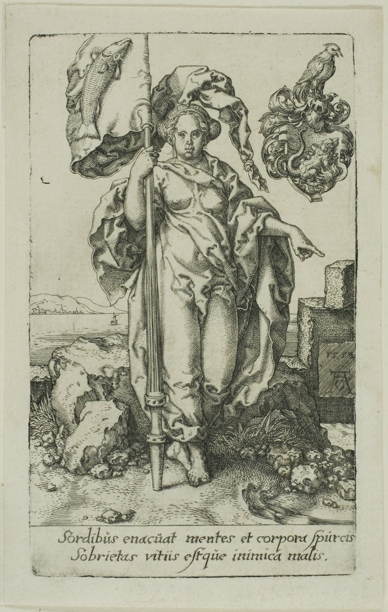 Mäßigung, aus den Tugenden von Heinrich Aldegrever