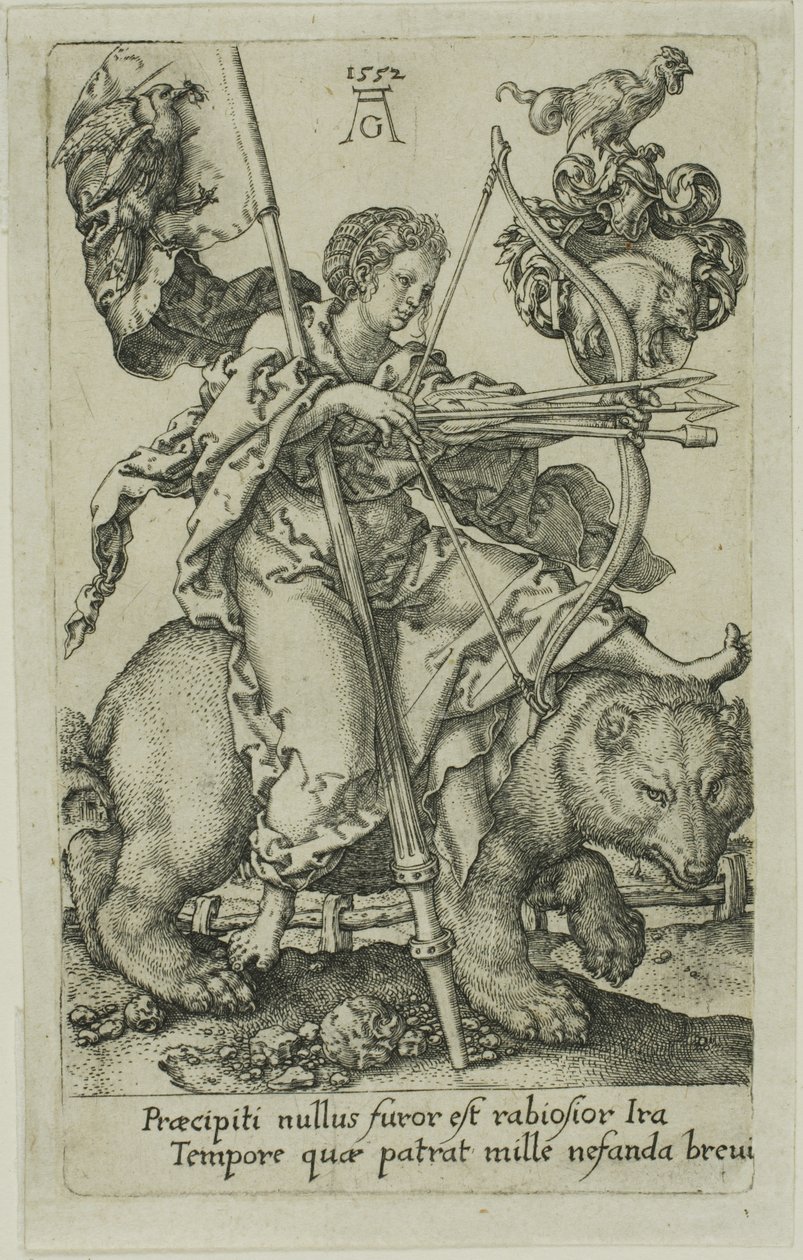 Zorn, aus den Lastern von Heinrich Aldegrever