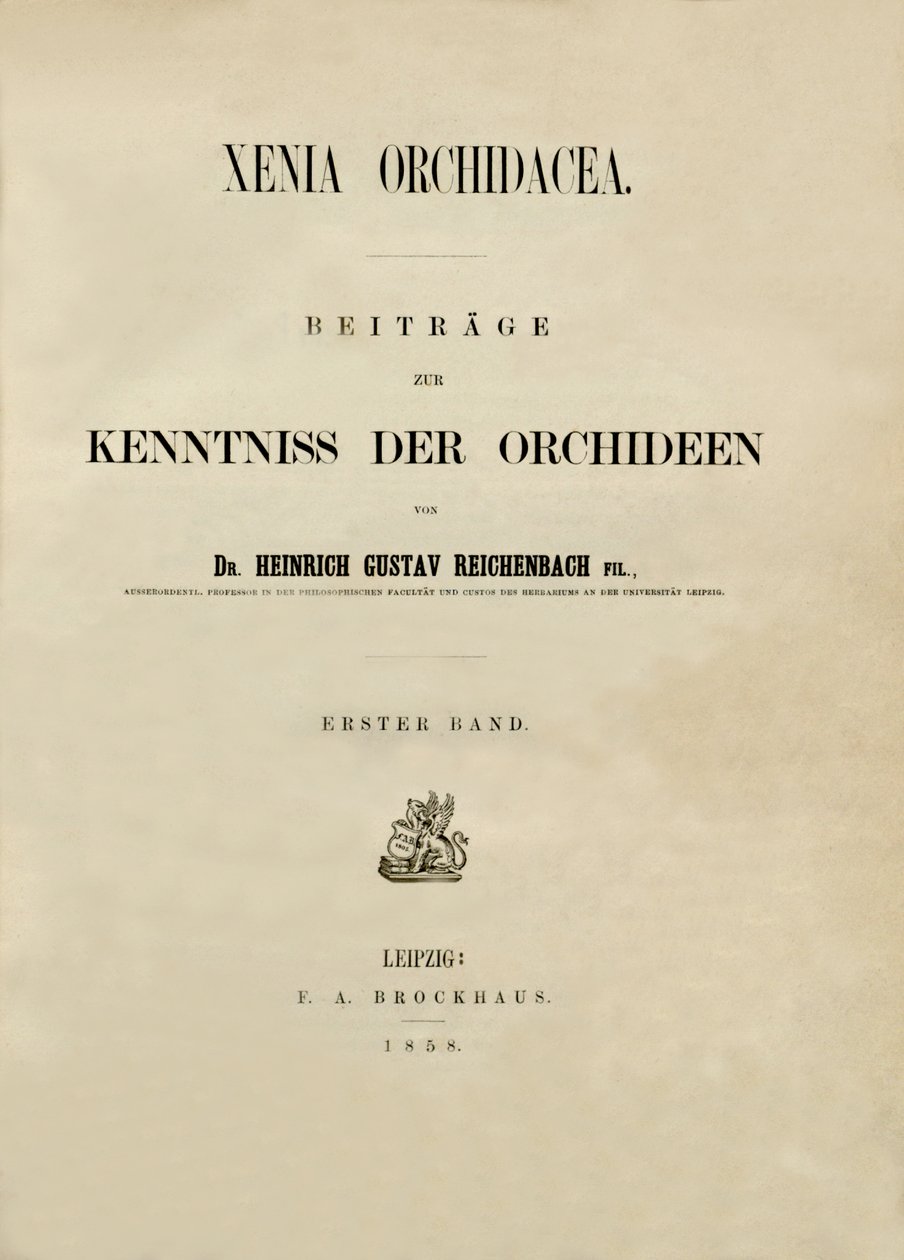 Titelseite von Heinrich Gustav Reichenbach
