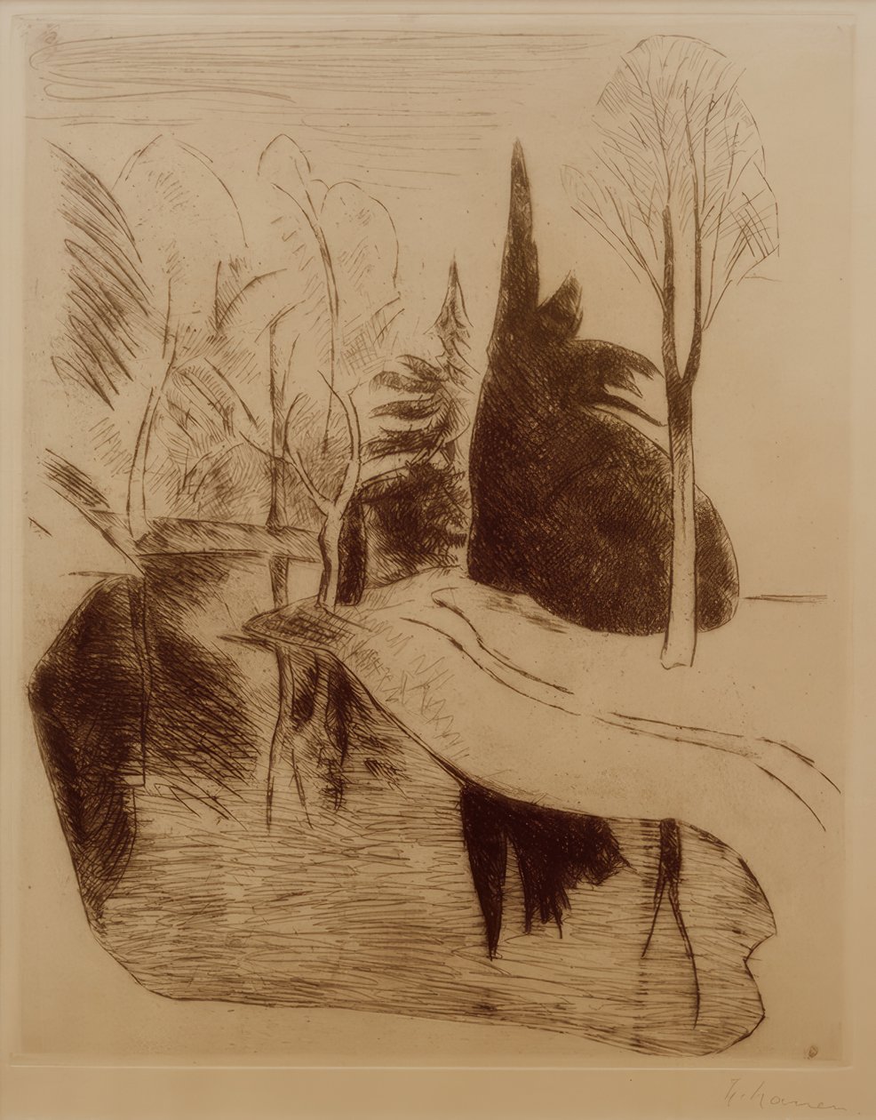Park in Dilborn, 1914 von Heinrich Nauen