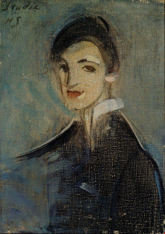 Sängerin in Schwarz von Helene Schjerfbeck