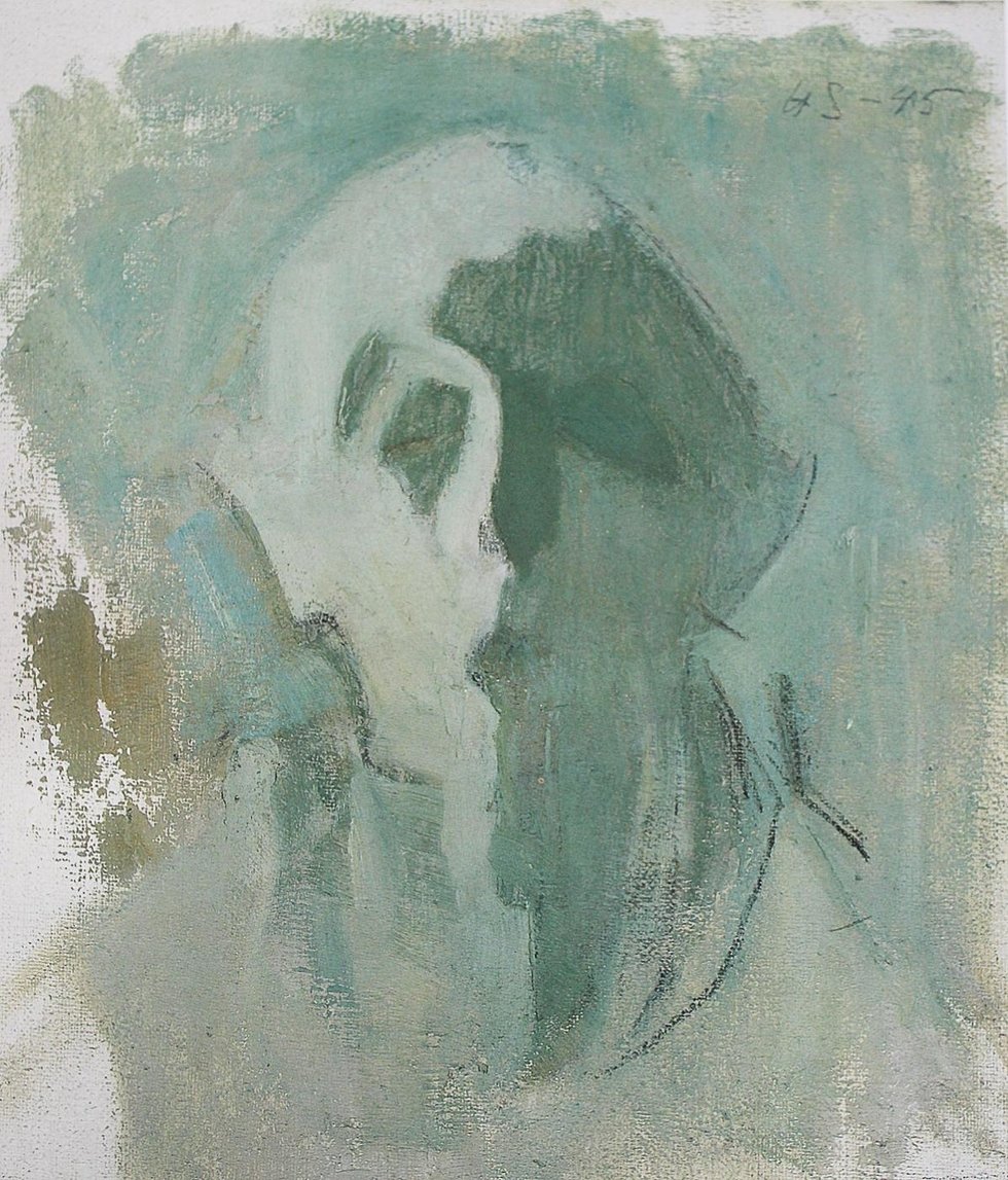 Selbstporträt Licht und Schatten von Helene Schjerfbeck