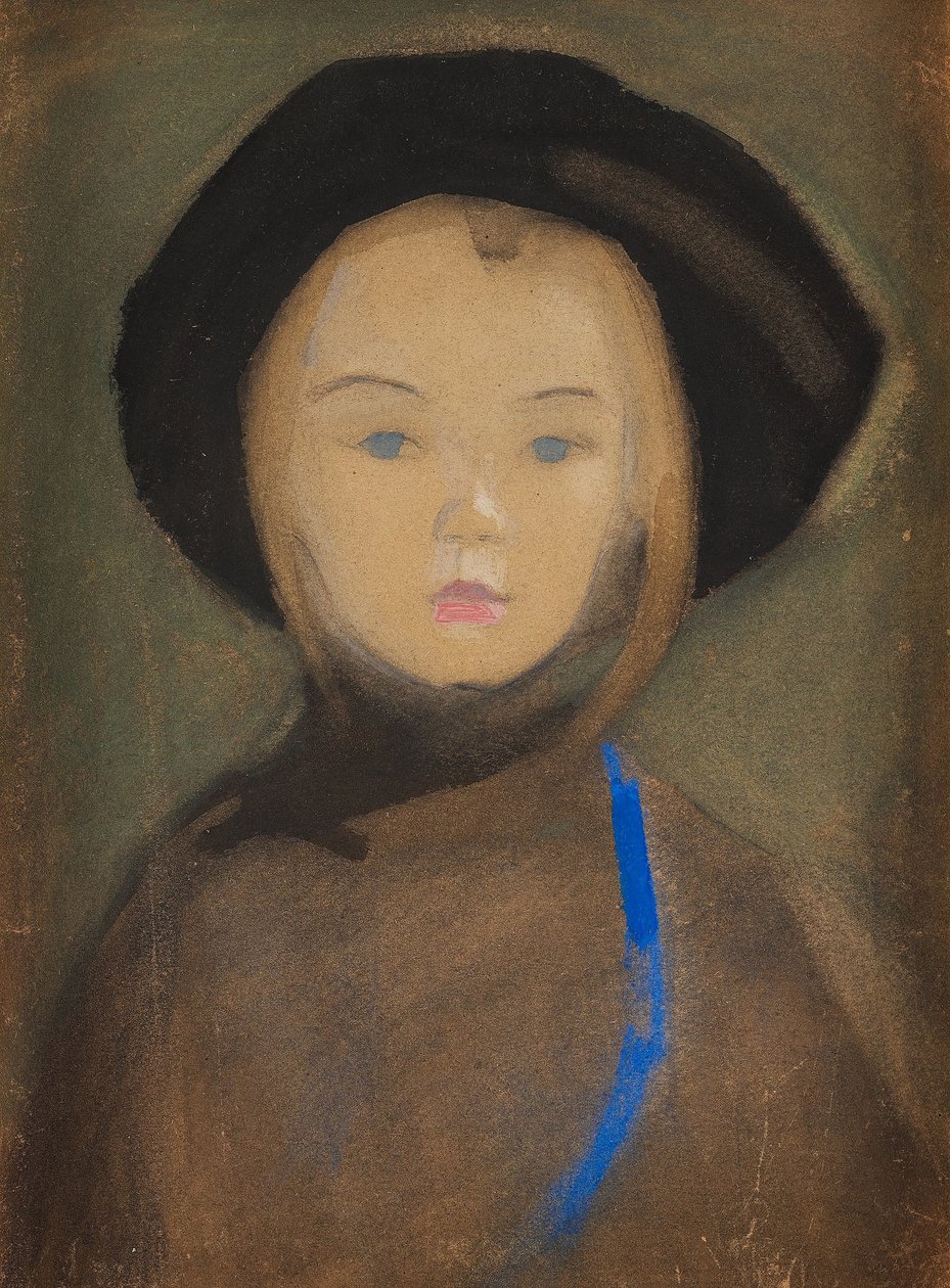 Mädchen mit blauem Band, 1909 von Helene Schjerfbeck