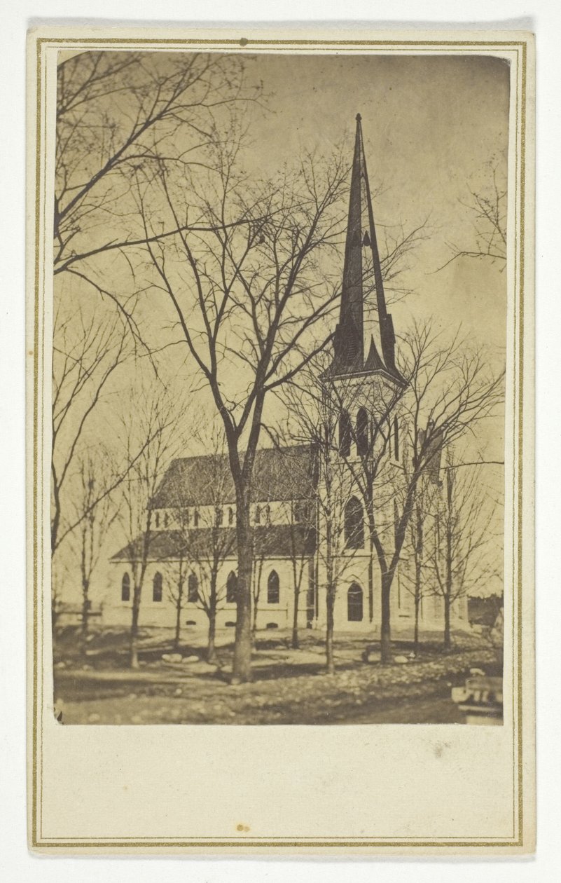 Ohne Titel (Kirche mit spitzem Turm) von Hendee