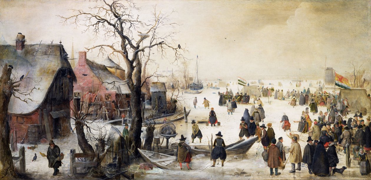 Winterszene auf einem Kanal von Hendrick Avercamp
