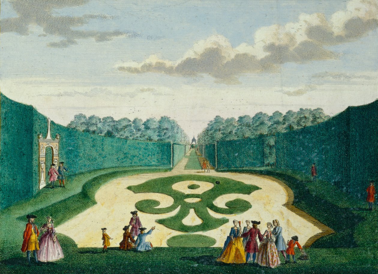 Entwurf für einen Garten, ca. 1700 von Hendrick de and Brouerius Van Nidek, Mattheus Leth