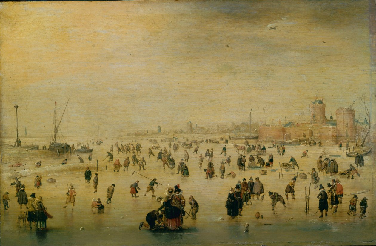 Schlittenszene von Hendrick Avercamp