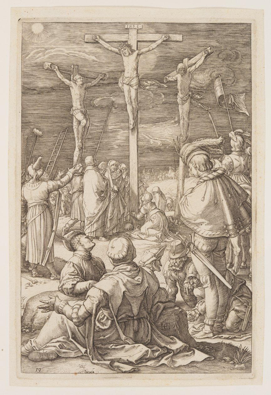 Christus am Kreuz, aus Die Passion von Hendrick Goltzius