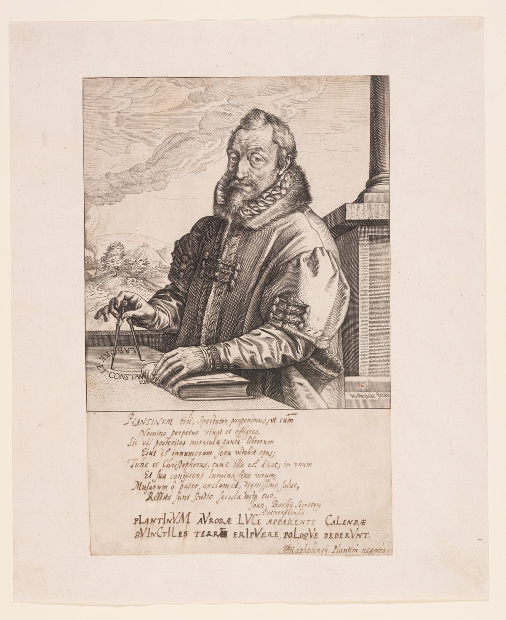 Christopher Plantin, Verleger in Antwerpen von Hendrick Goltzius
