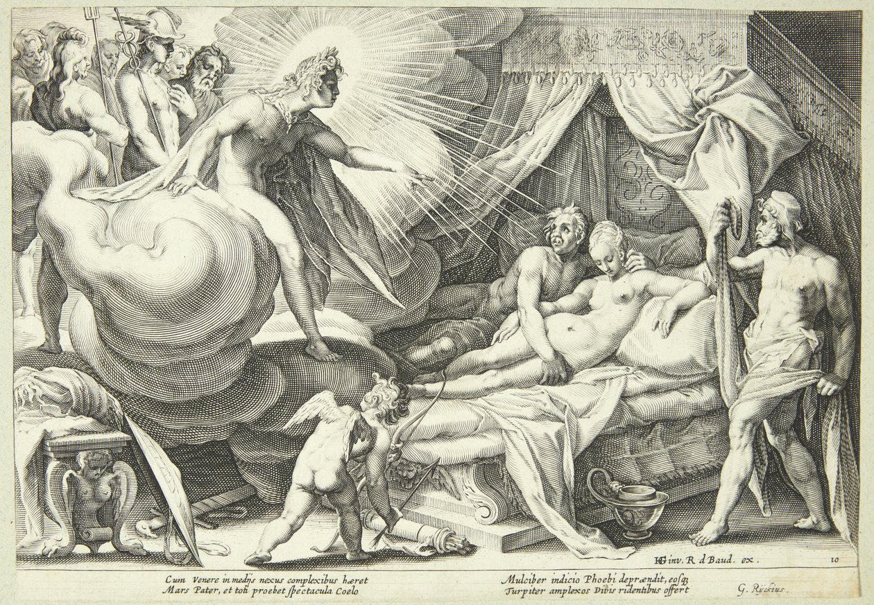 Mars und Venus werden überrascht von Hendrick Goltzius