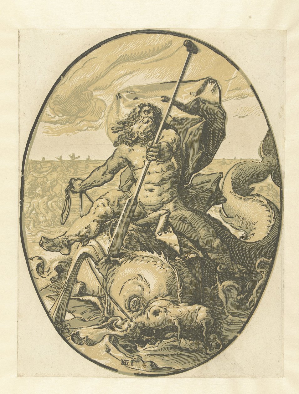 Okeanos von Hendrick Goltzius