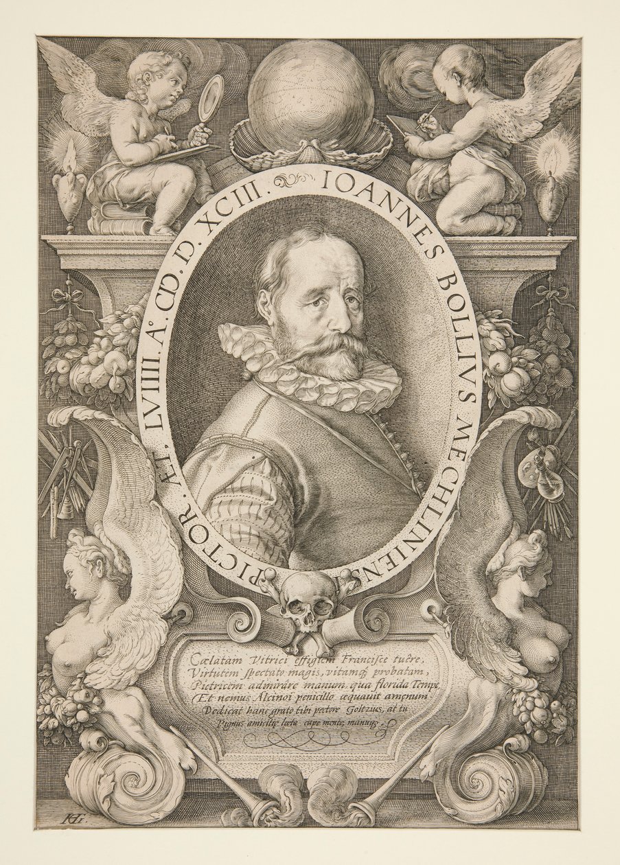 Porträt von Hans Bol von Hendrick Goltzius