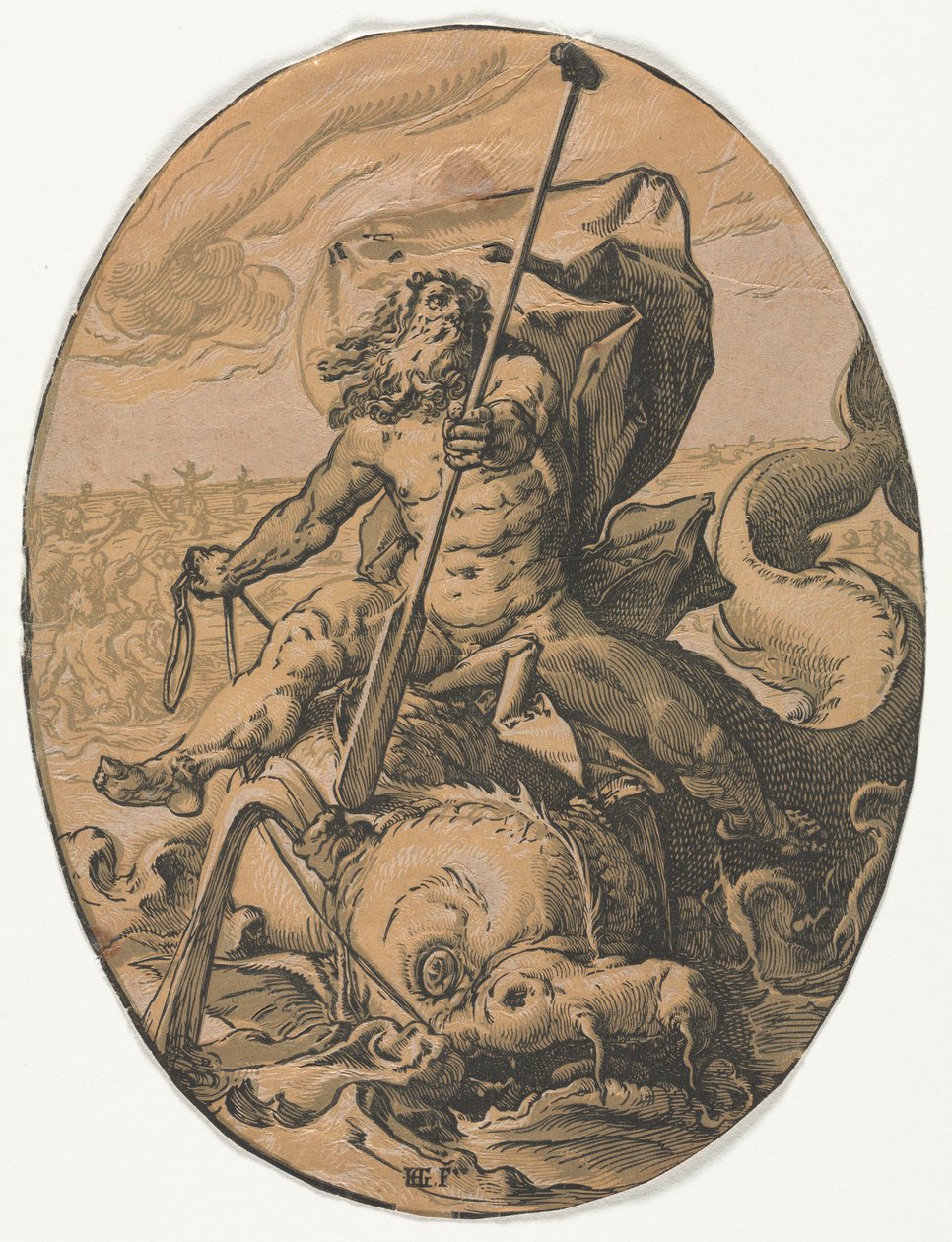 Die Gottheiten: Okeanos von Hendrick Goltzius