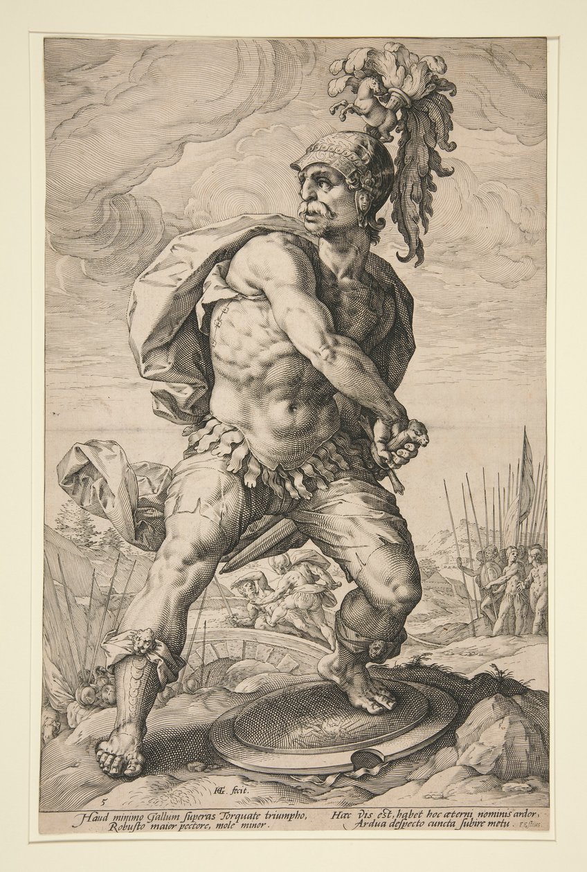 Die römischen Helden: Titus Manlius Torquatus von Hendrick Goltzius