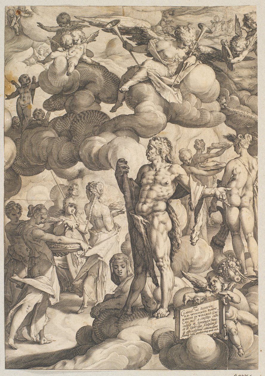 Die Hochzeit von Amor und Psyche von Hendrick Goltzius