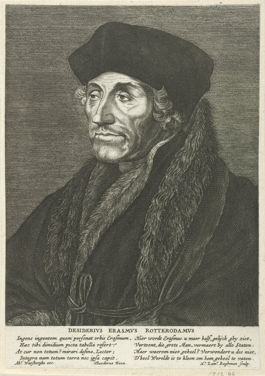 Porträt von Desiderius Erasmus von Hendrick Lambertsz. Roghman
