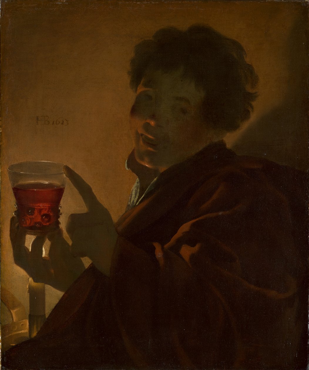 Junge mit einem Weinglas von Hendrick ter Brugghen