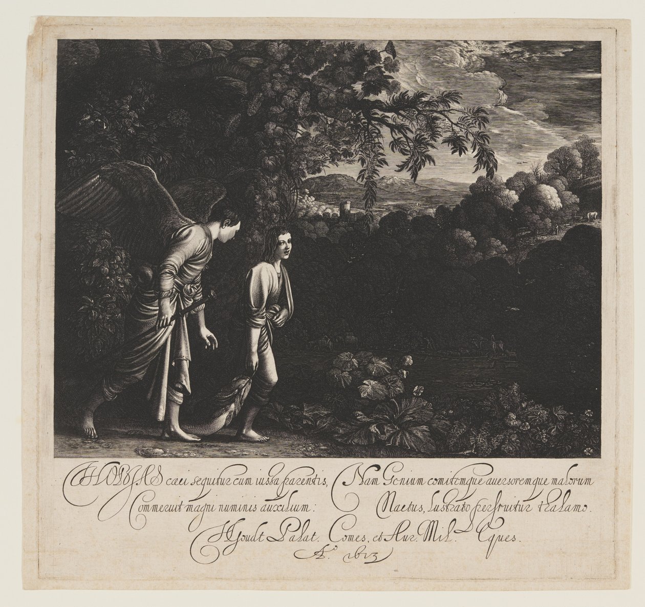 Tobias und der Engel von Hendrick von Goudt