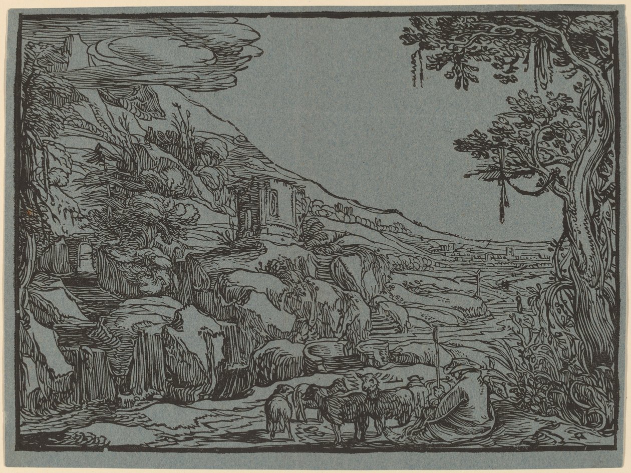 Arkadische Landschaft von Hendrik Goltzius