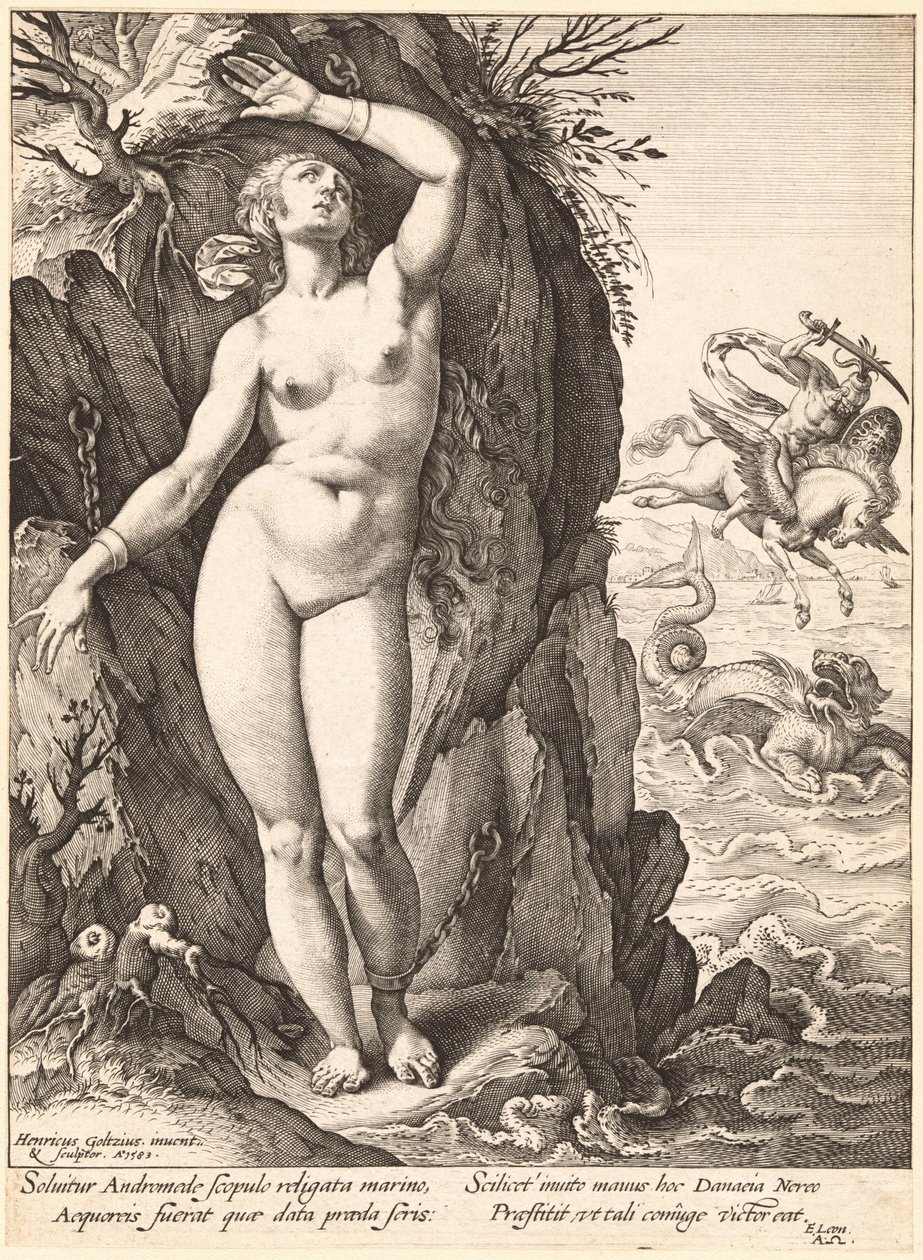 Perseus befreit Andromeda von Hendrik Goltzius