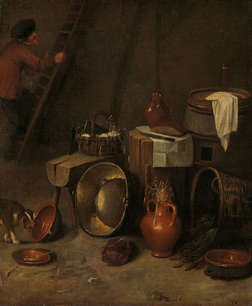 Stillleben in einem Stall von Hendrik Potuyl