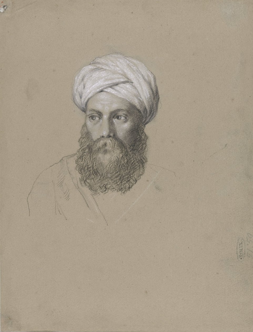 Kopf eines Arabers mit Turban von Hendrik Willem Cramer