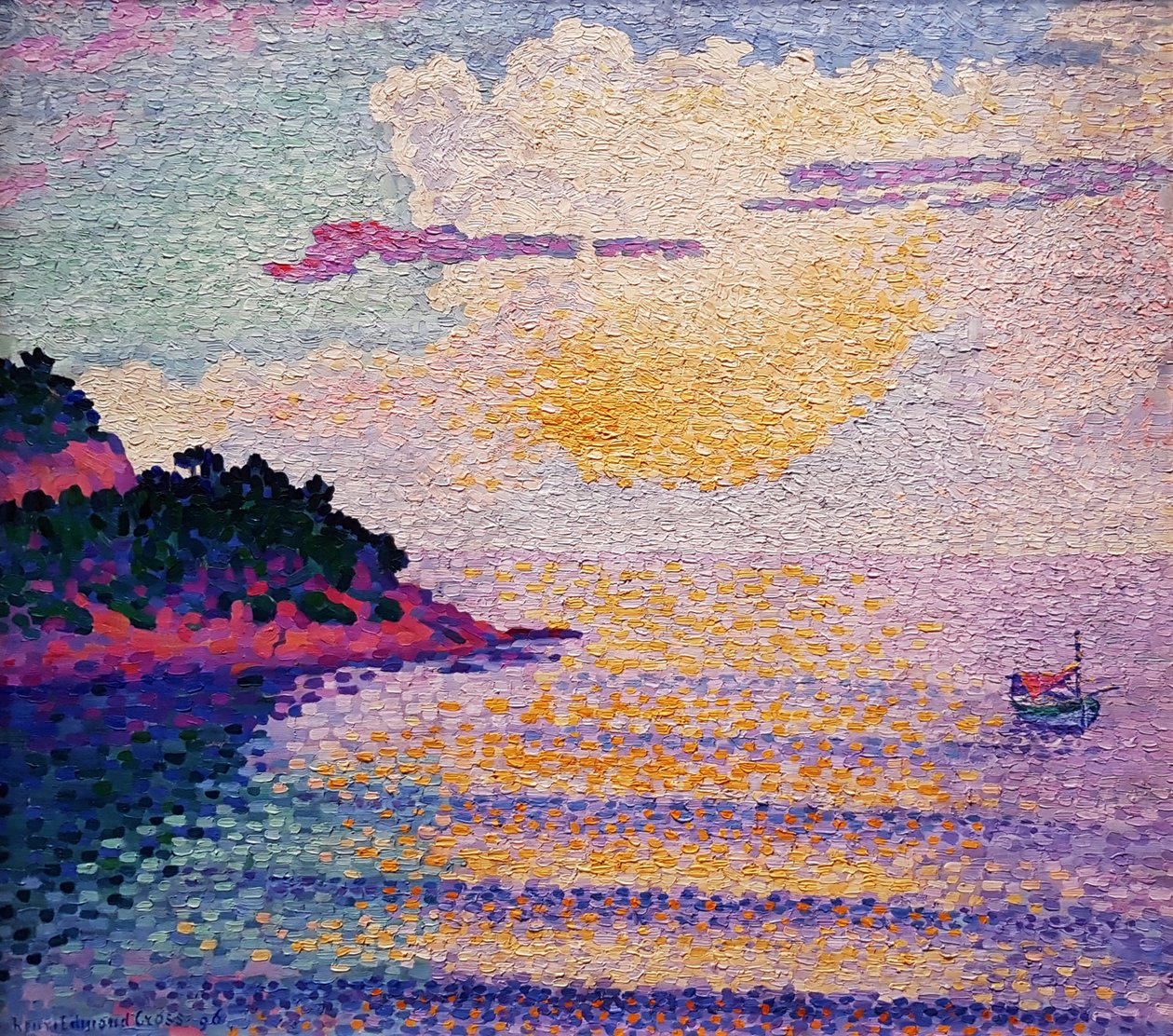 Sonnenuntergang über dem Meer von Henri Edmond Cross
