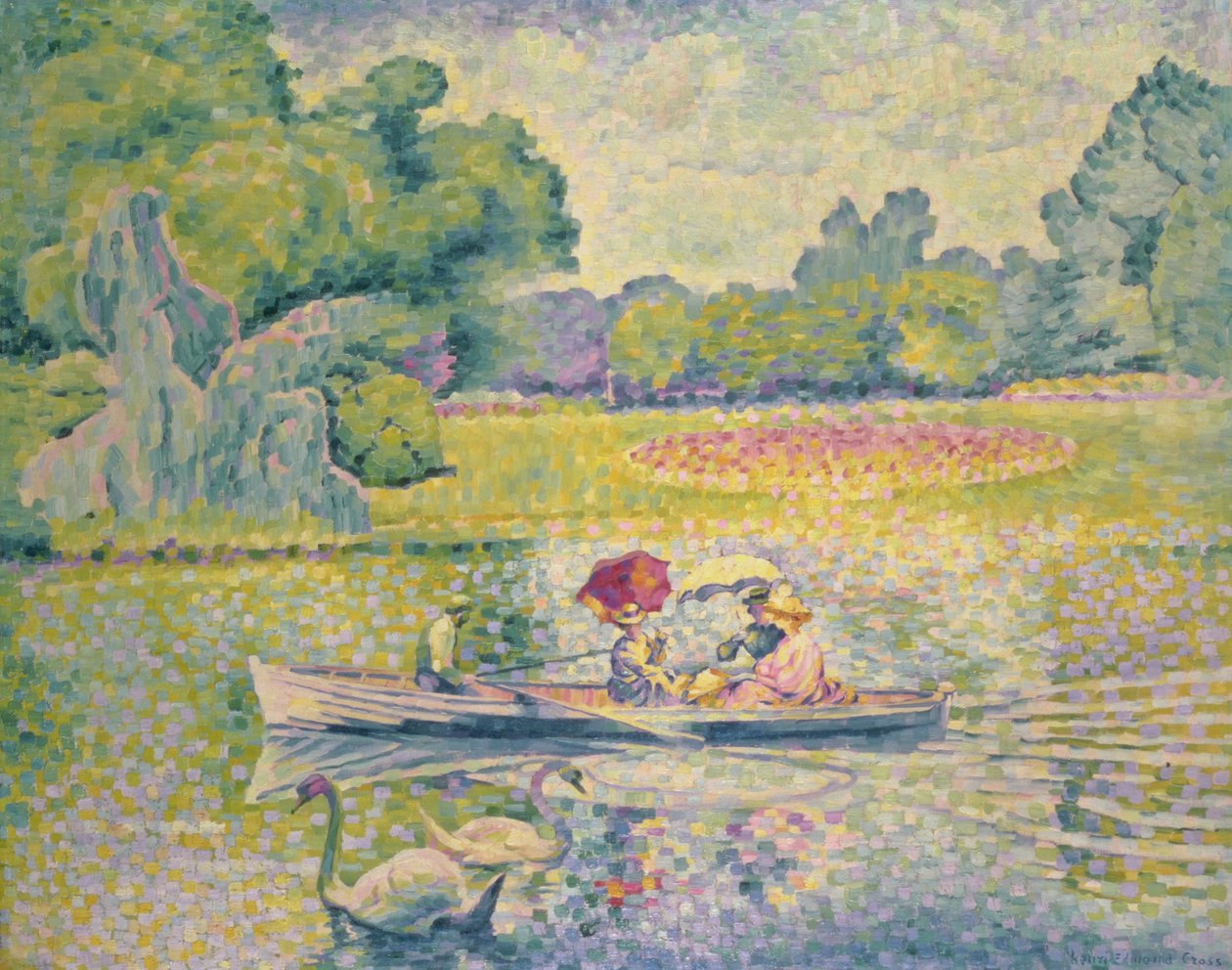 Die Promenade im Bois de Boulogne, ca. 1906 von Henri Edmond Cross