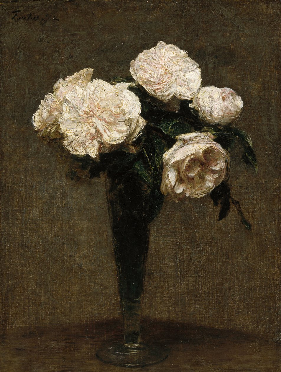 Rosen in einer Vase von Ignace Henri Jean Fantin Latour