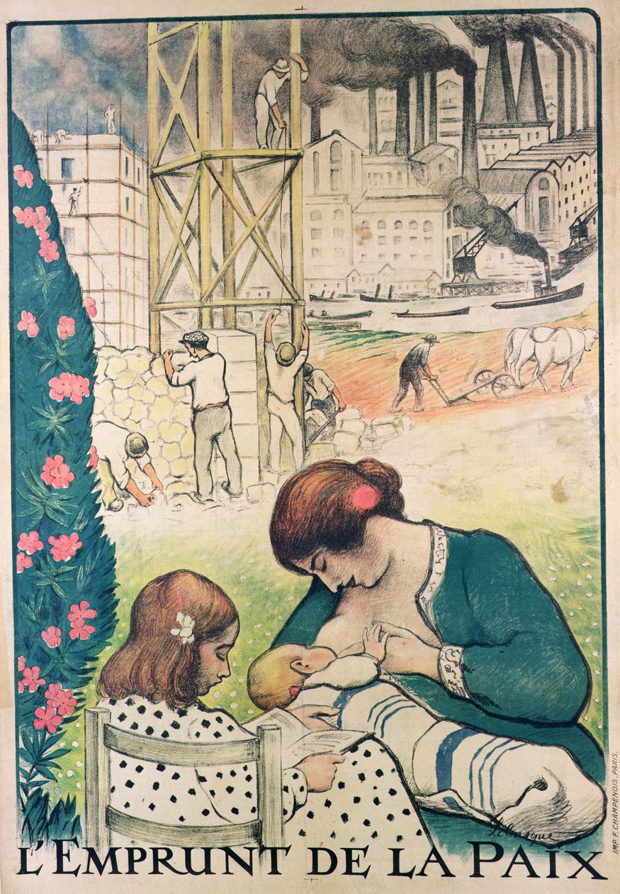 Plakat zur Werbung für das Friedensdarlehen, 1919-20 von Henri Lebasque