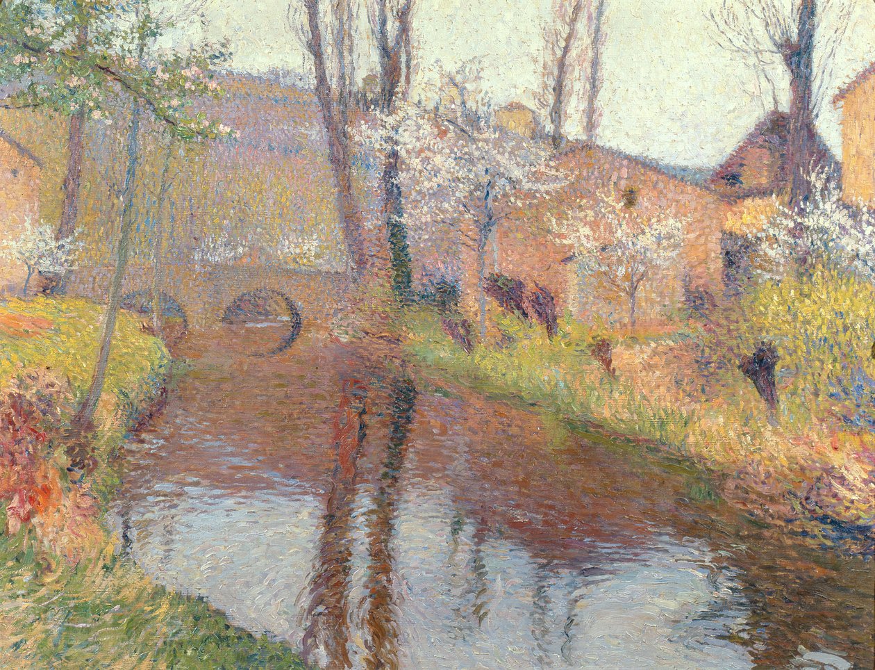 Landschaft mit einer Brücke von Henri Martin