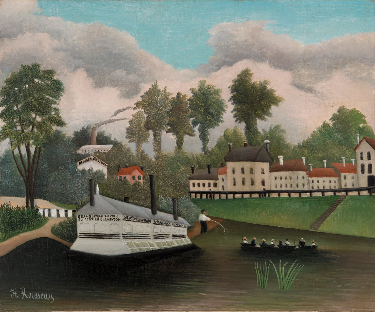 Das Wäscheboot von Pont de Charenton von Henri Rousseau