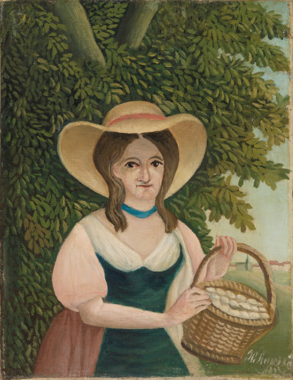 Frau mit einem Korb Eier von Henri Rousseau