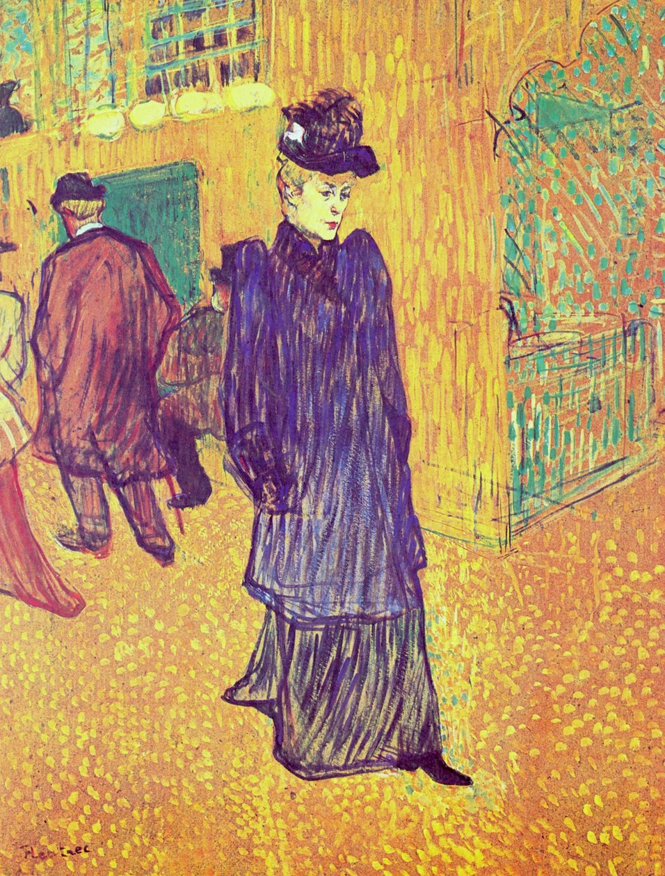 Jane Avril verlässt das Moulin Rouge von Henri de Toulouse Lautrec