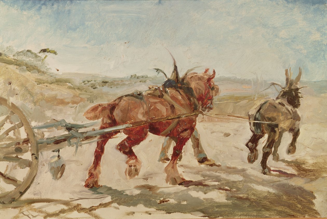 Pferdegespann im Geschirr von Henri de Toulouse Lautrec