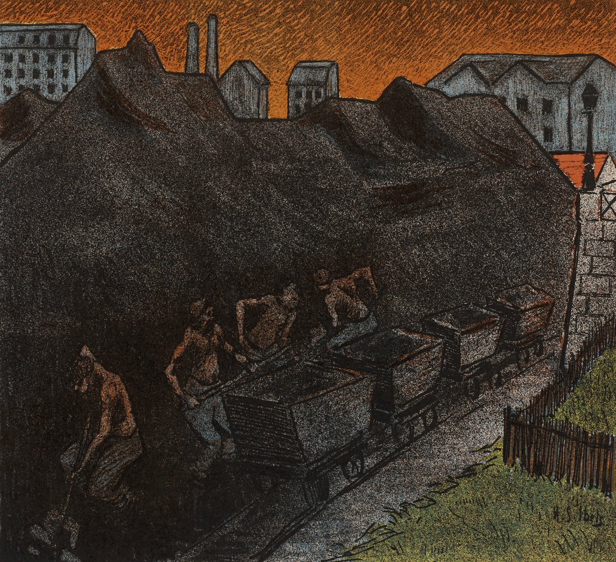 Le Theatre Libre: Les Tisserands, 1892 von Henri Gabriel Ibels