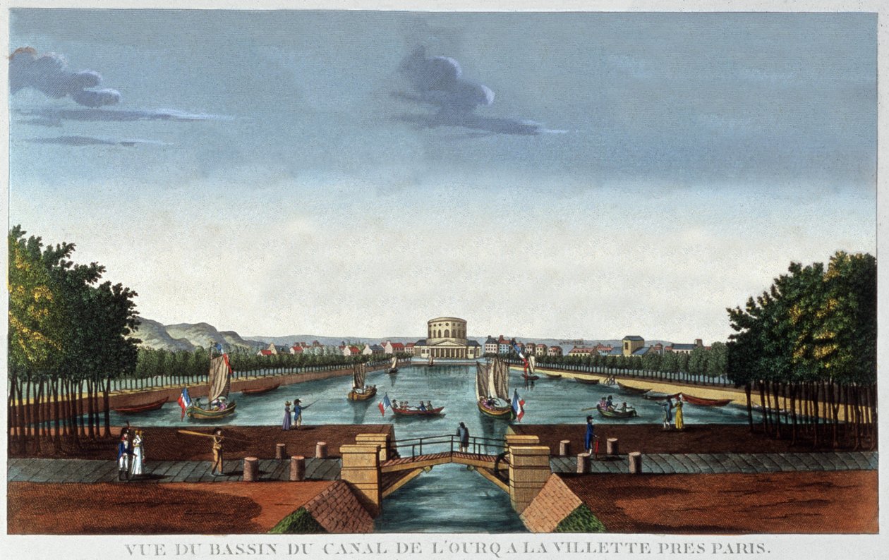 Bassin de la Villette, Paris von Henri Courvoisier Voisin