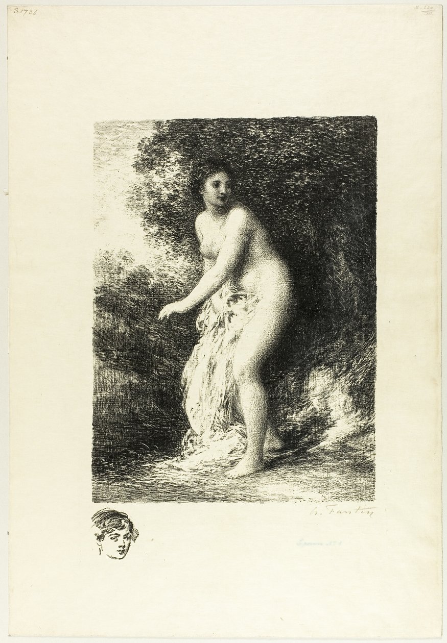 Stehender Badender, zweite Platte von Ignace Henri Jean Fantin Latour