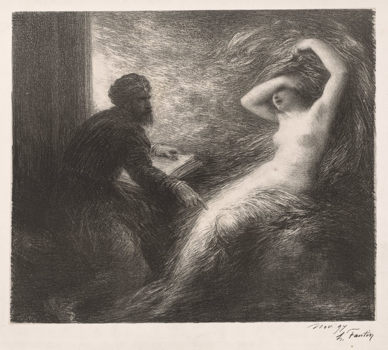 Die Beschwörung von Kundry von Ignace Henri Jean Fantin Latour