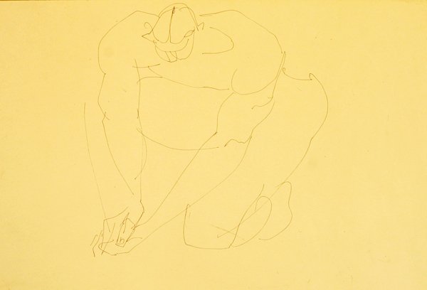 Nackter Mann, kniend II von Henri Gaudier Brzeska