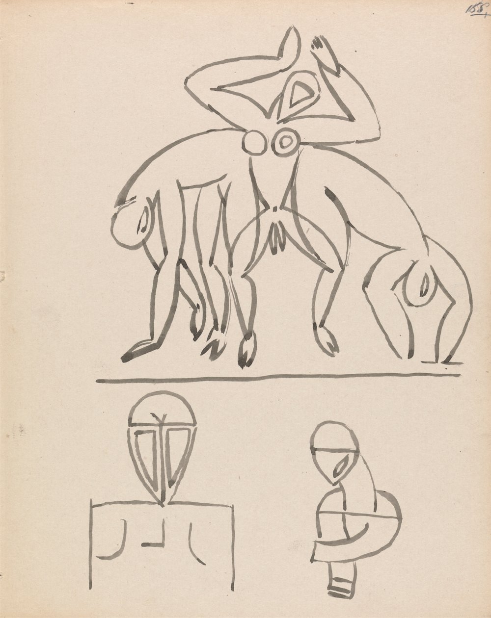 Neun Figurenstudien von Henri Gaudier Brzeska