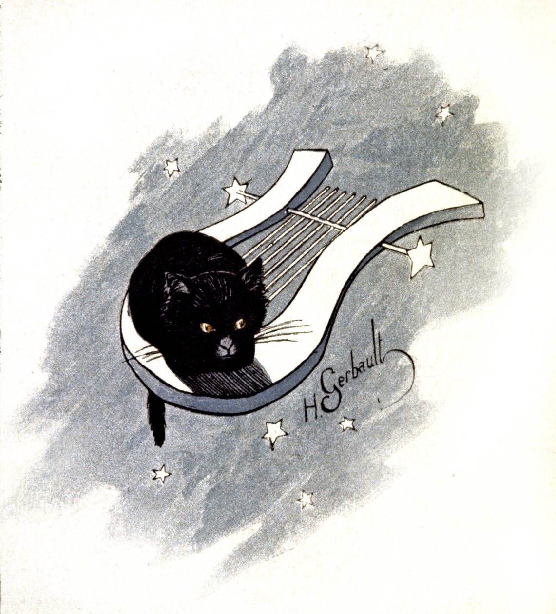 Le Chat Noir, Pariser Kabarett, ca. 1900 (Illustration) von Henri Gerbault